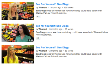 Click on the photo to watch these compilation videos on Walmart's YouTube channel. 